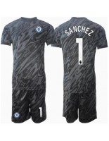 Otroške Nogometnih dresov Chelsea Robert Sanchez #1 Vratar Gostujoči 2024-25 Kratki rokavi (+ hlače)